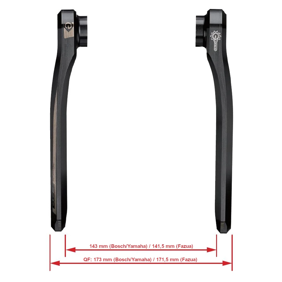 FSA KFX E-Bike Crankarmen Voor Bosch Gen 4 / Yamaha / Fazua - ISIS - CK-9011/IS - Zwart - B-Keus 5 FSA KFX E-Bike Crankarmen Voor Bosch Gen 4 / Yamaha / Fazua - ISIS - CK-9011/IS - Zwart - B-Keus - Afbeelding 3